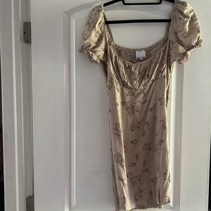 Brown floral dress